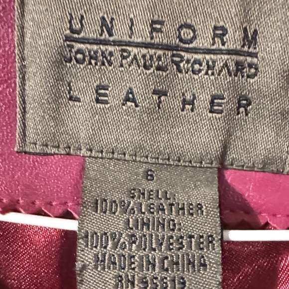 JohnPaulRichard Fuchsia Leather Jacket - Picture 2 of 7